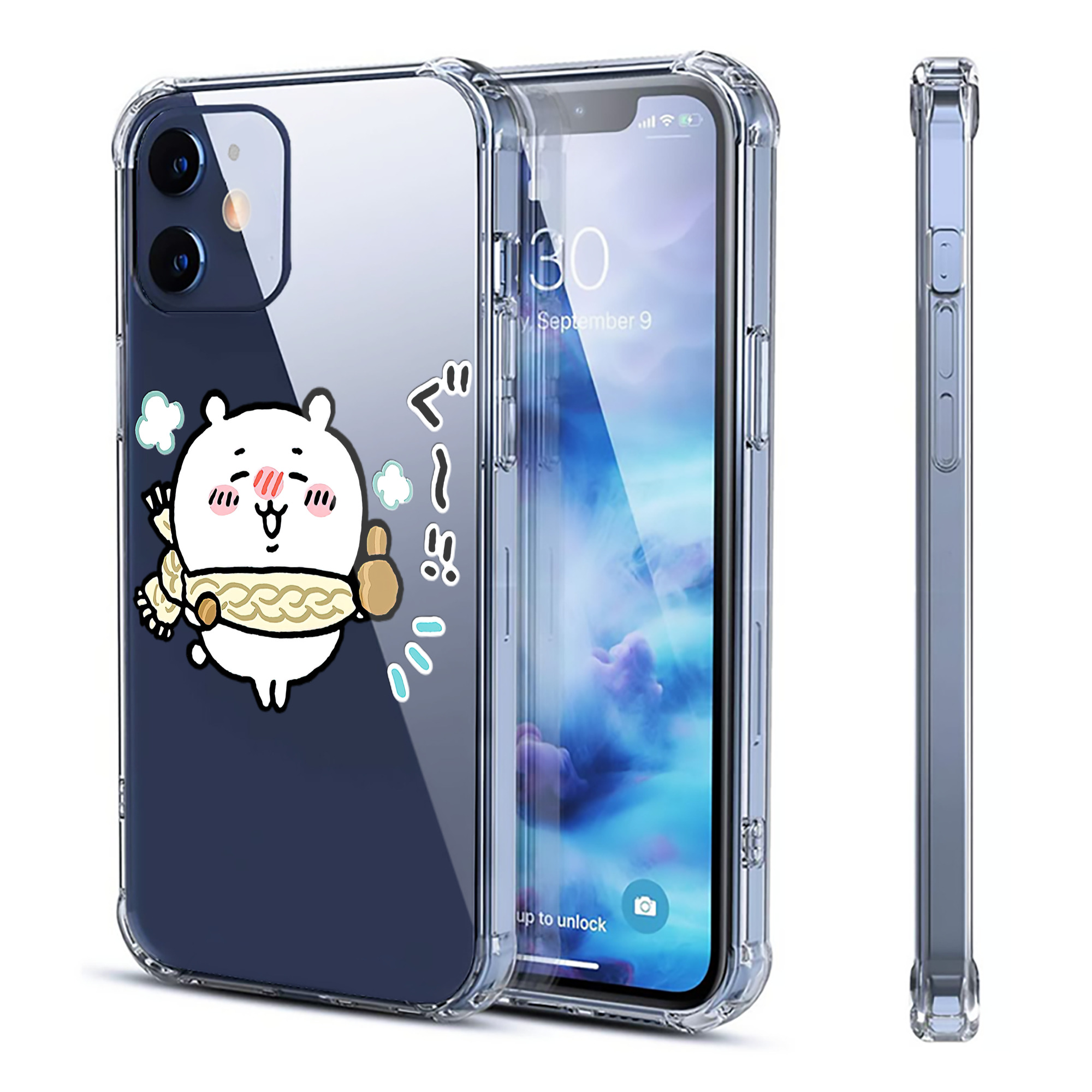 （画像用） ちいかわ ちいかわ Chii-kawa chiikawa 【iPhone 12シリーズ対応】透明スマホケース（クリアソフトケース）